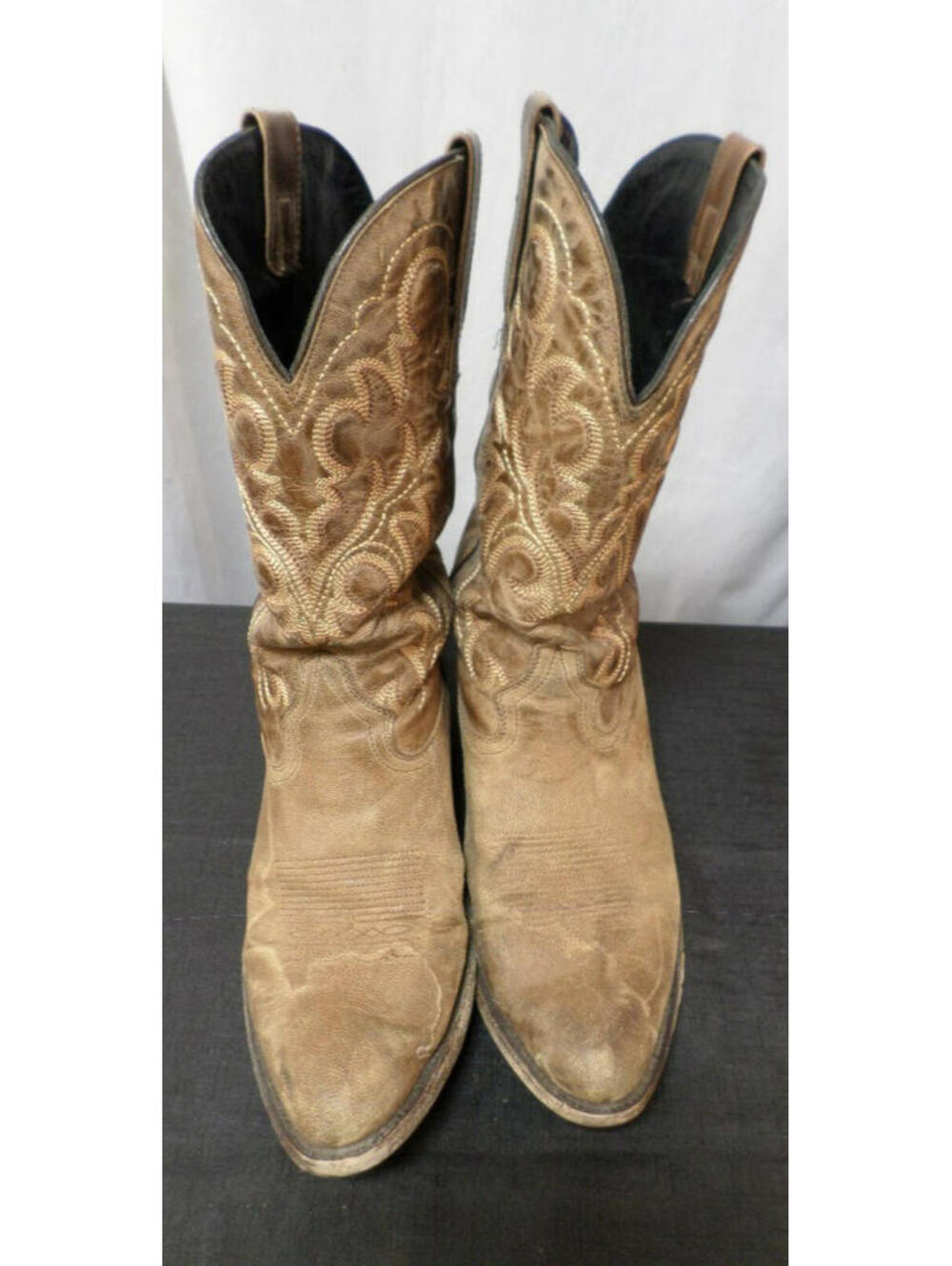 DESIGNER JB DILLON RESERVE LEATHER WESTERN COWBOY BROWN BOOTS MEN'S SIZE 10 1/2D